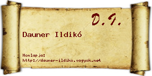 Dauner Ildikó névjegykártya